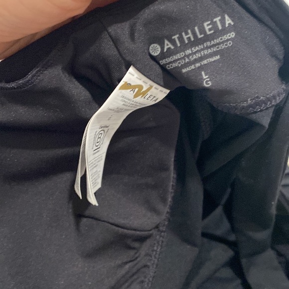 NWT athleta plunge tankini top medium large black A-C swim m l top bow tie back - Picture 14 of 14